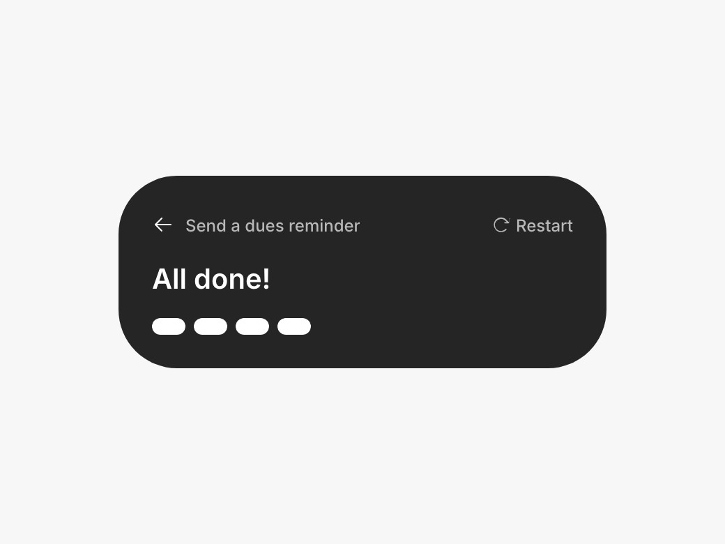 A finished task: All done