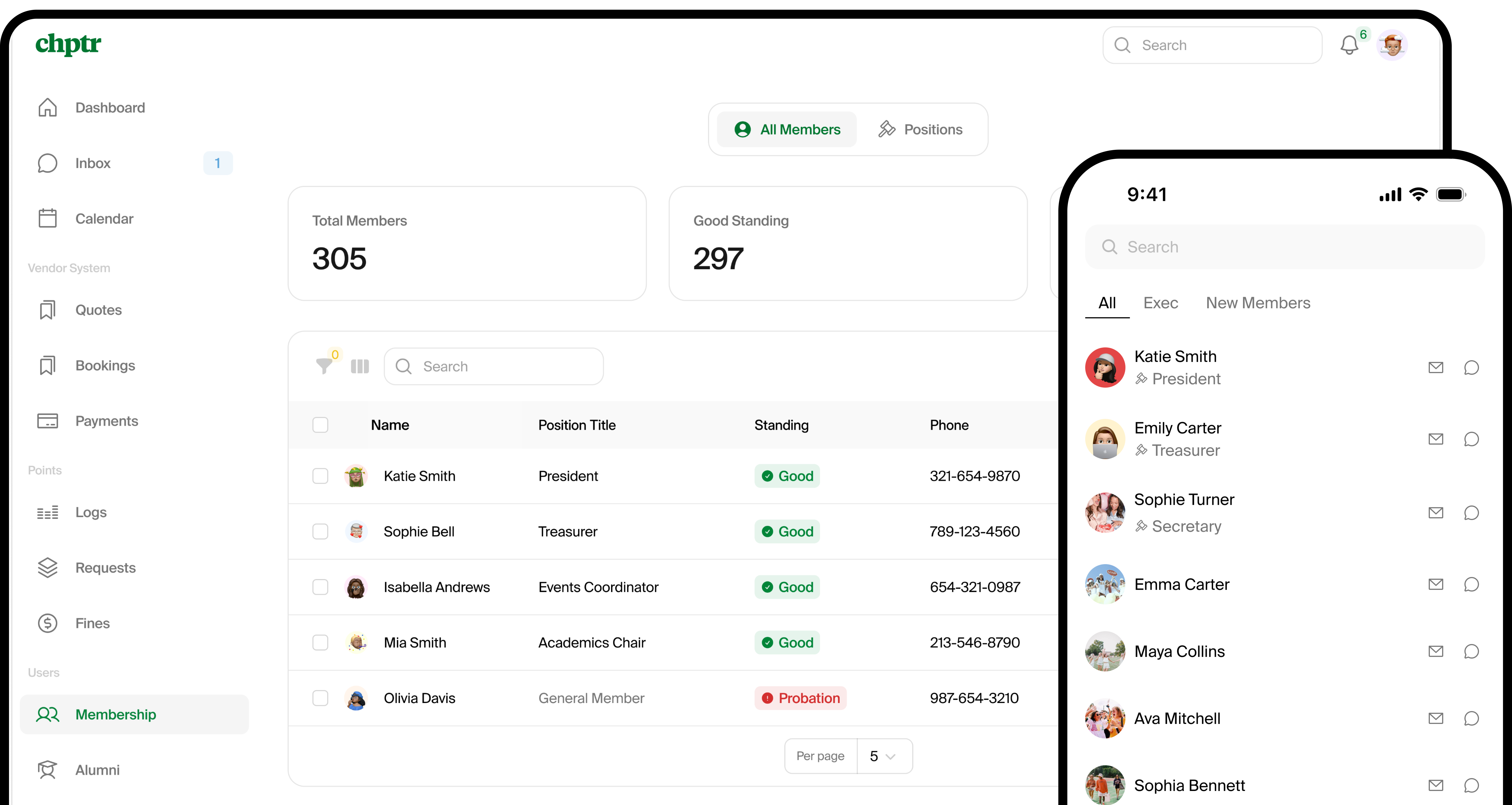 Redesigned Positions tab